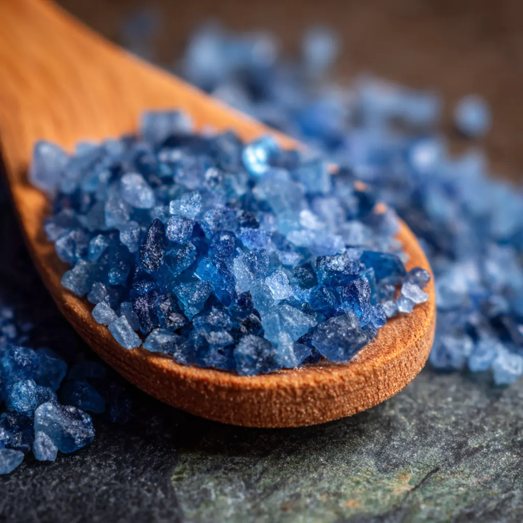 Persian blue salt crystals used in blue salt trick recipe
